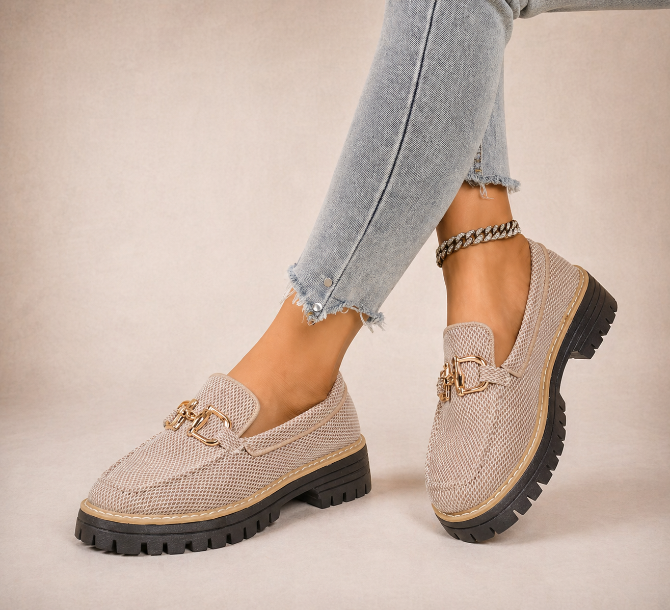 Mocasines de malla transpirable con suela gruesa (imagen 4)