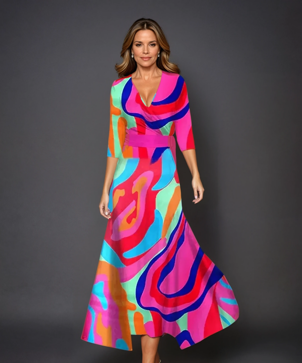 Detalle floral que potencia tu belleza — modelo Vestido Paula™