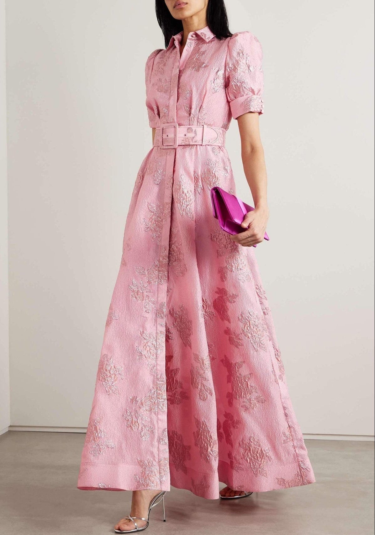 Vestido Anabela™ - Vestido floral con Mangas Cortas Abullonadas