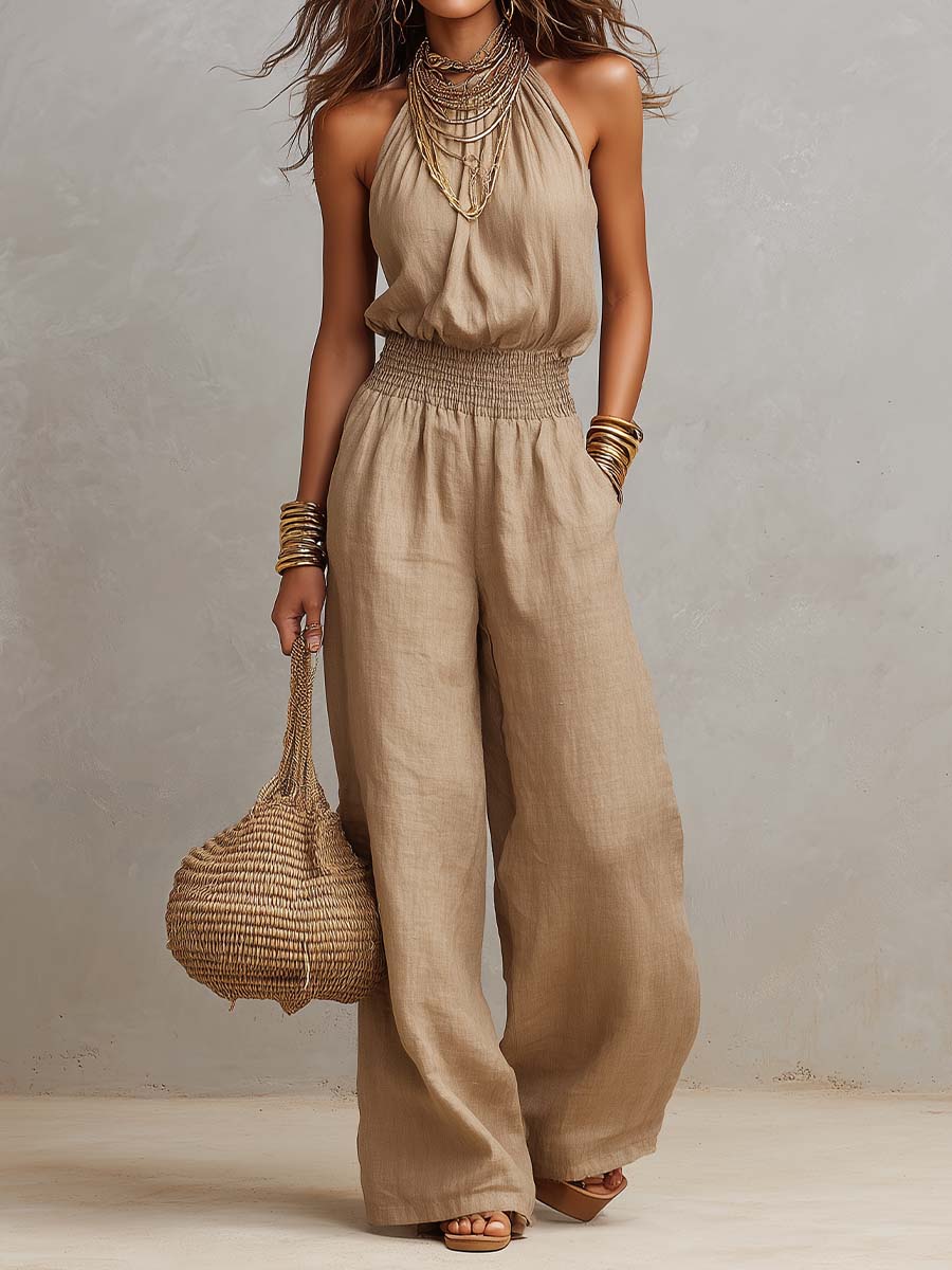 Lara - Mono Boho Casual con Escote Halter y Fluido (imagen 6)