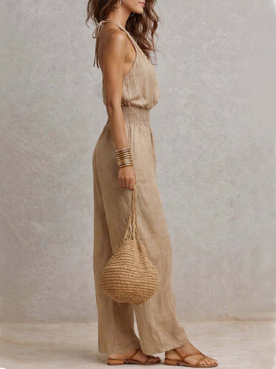 Lara - Mono Boho Casual con Escote Halter y Fluido (imagen 8)