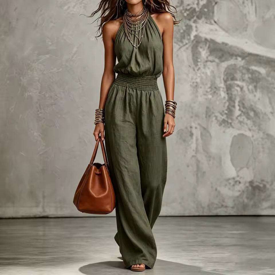Lara - Mono Boho Casual con Escote Halter y Fluido (imagen 4)