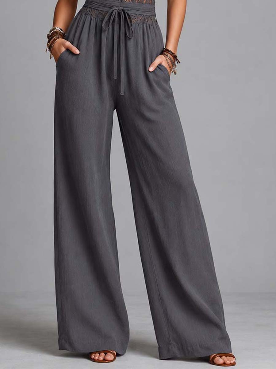 Marlene - Mono Boho de Encaje en Gris Marengo (imagen 3)