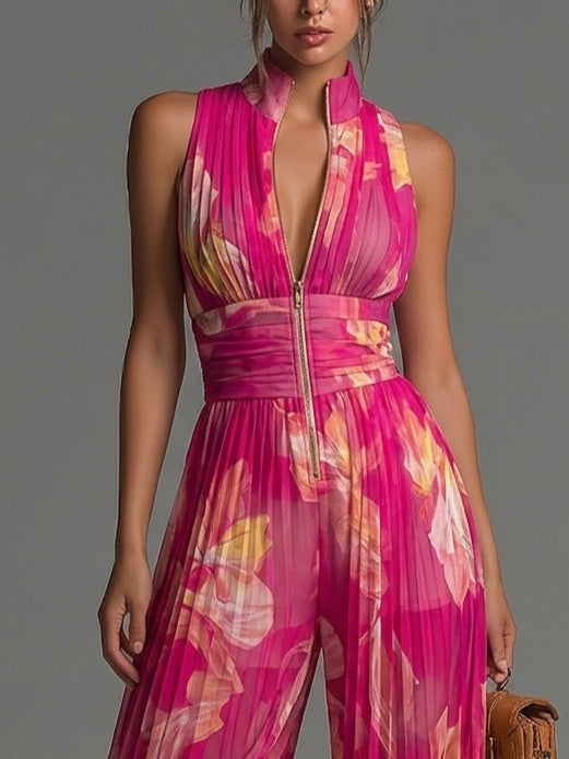 Nicole - Mono Plisado Floral Fucsia (imagen 8)