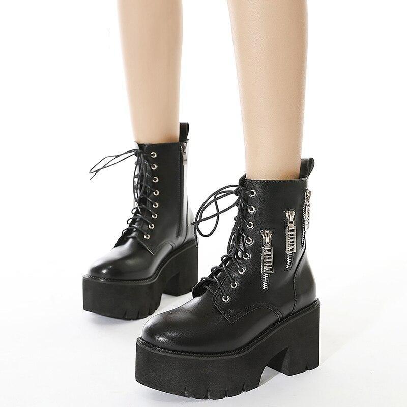 Botas de plataforma con cremallera — modelo Nora (imagen 4)