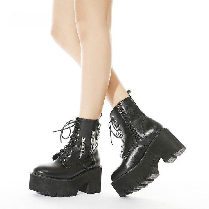 Botas de plataforma con cremallera — modelo Nora (imagen 3)