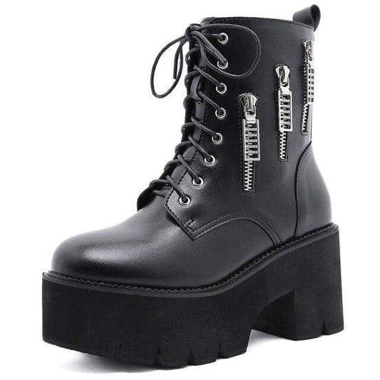 Botas de plataforma con cremallera — modelo Nora