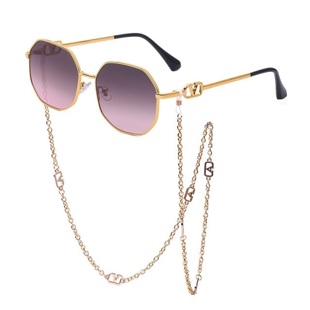 Gafas de sol de metal con lente degradada — modelo Stormi