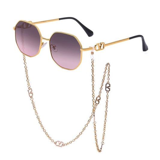 Gafas de sol de metal con lente degradada — modelo Stormi