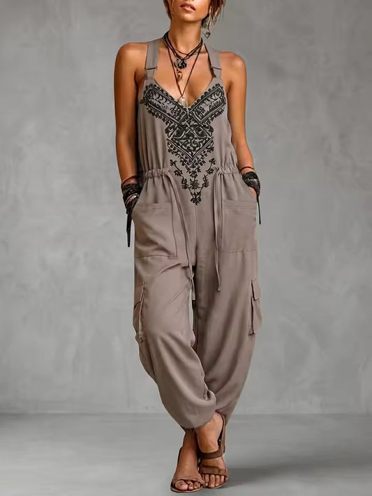 Rebeca - Mono Bohemio Bordado de Silueta Fluida