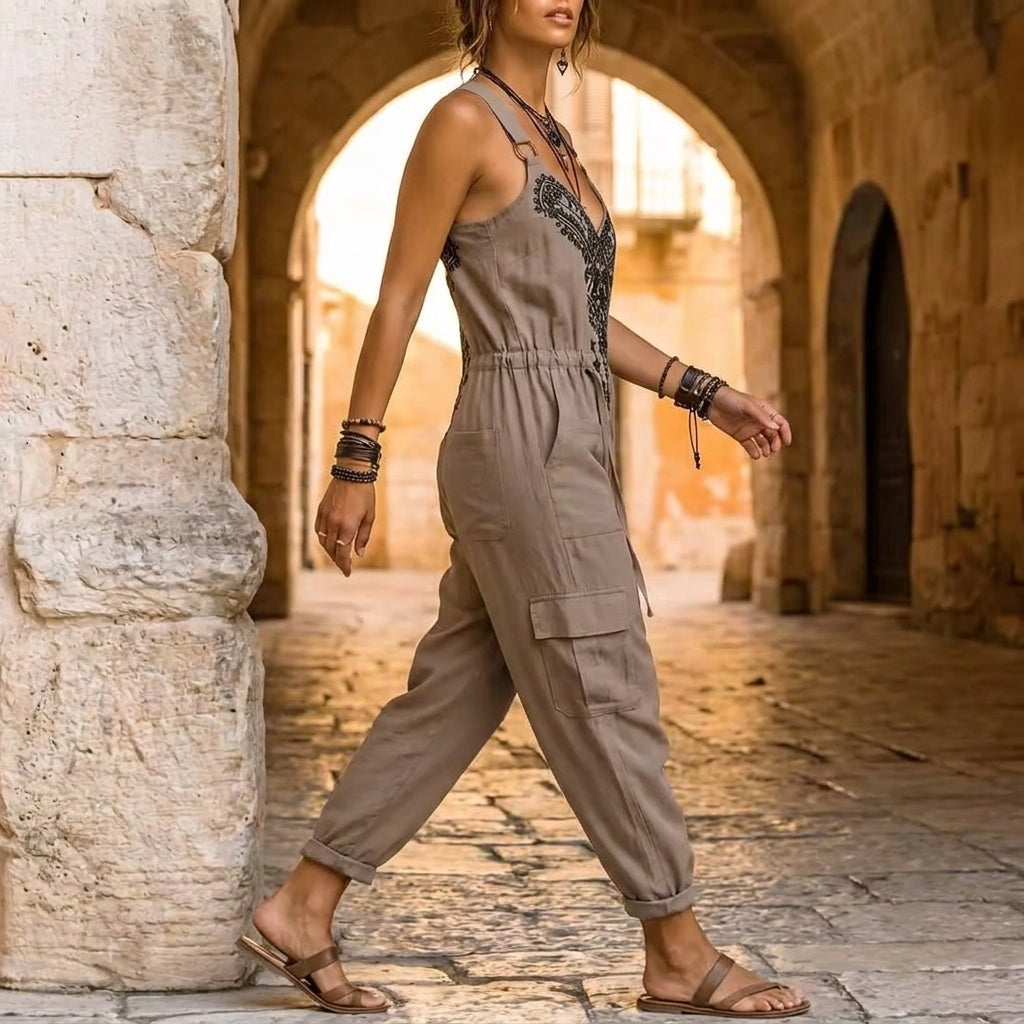 Rebeca - Mono Bohemio Bordado de Silueta Fluida (imagen 4)