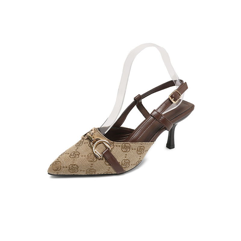 Tacón slingback de punta fina con hebilla — modelo Valeria (imagen 3)