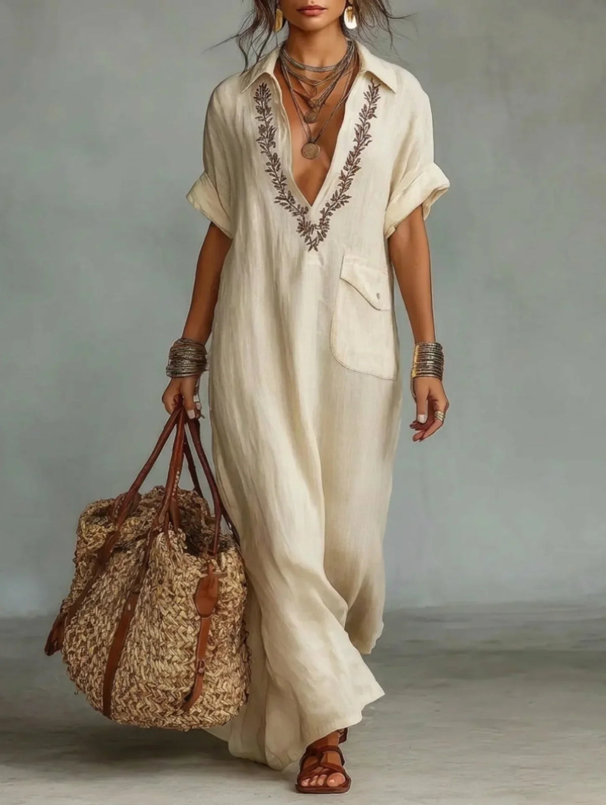 Maxi Bohemio con Estampado Floral — modelo Vestido Marta™ (imagen 6)